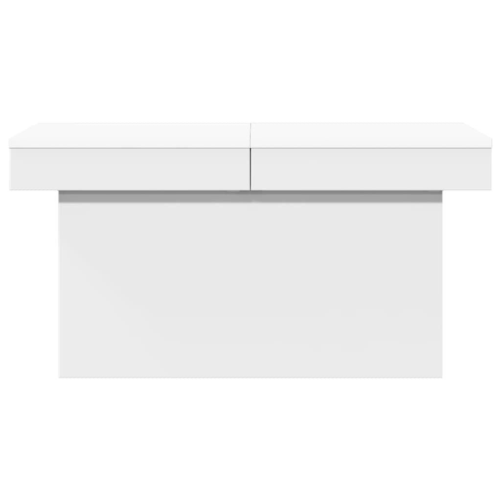 Salontafel 100x55x40 cm bewerkt hout wit is nu te koop bij PeponiXL, paradijselijk wonen!