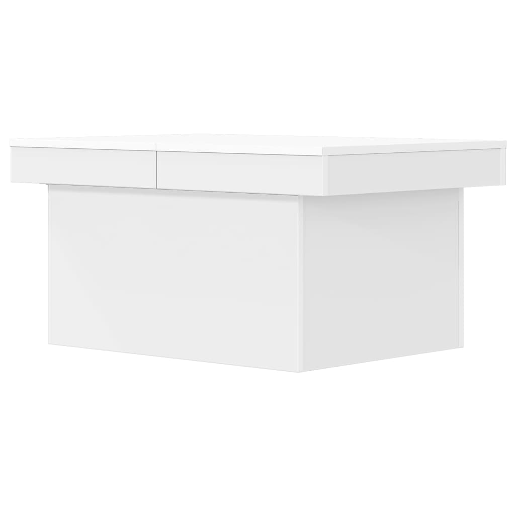 Salontafel 100x55x40 cm bewerkt hout wit is nu te koop bij PeponiXL, paradijselijk wonen!