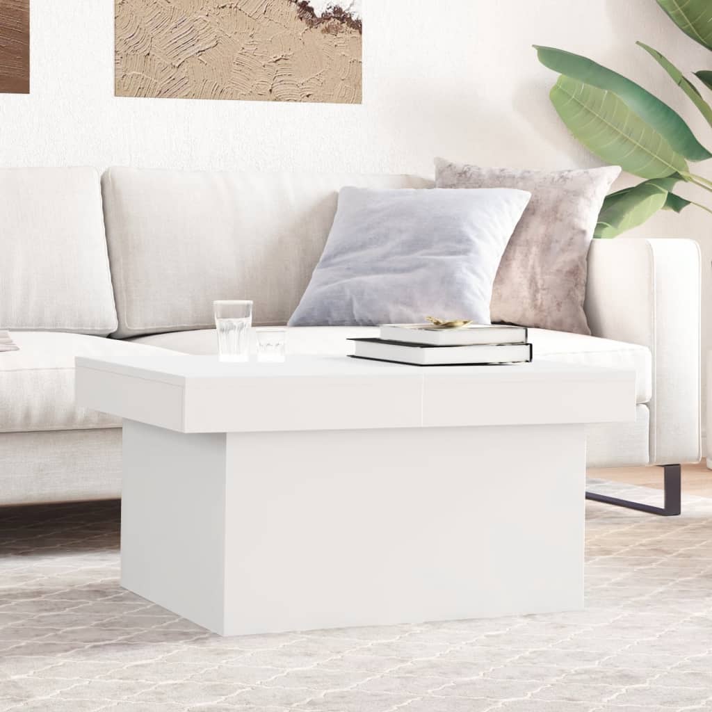 Salontafel 100x55x40 cm bewerkt hout wit is nu te koop bij PeponiXL, paradijselijk wonen!