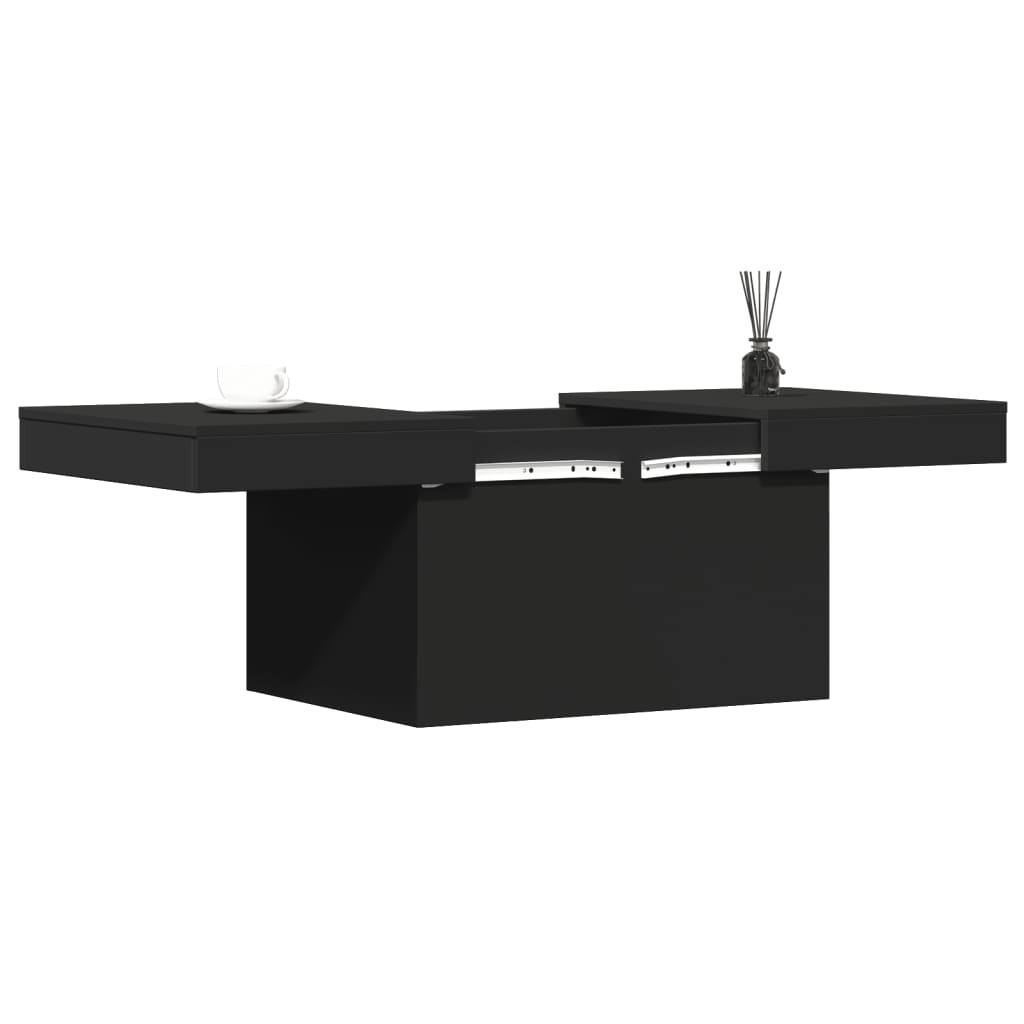 Salontafel 100x55x40 cm bewerkt hout zwart is nu te koop bij PeponiXL, paradijselijk wonen!
