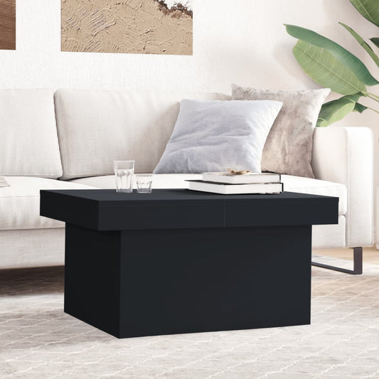 Salontafel 100x55x40 cm bewerkt hout zwart is nu te koop bij PeponiXL, paradijselijk wonen!