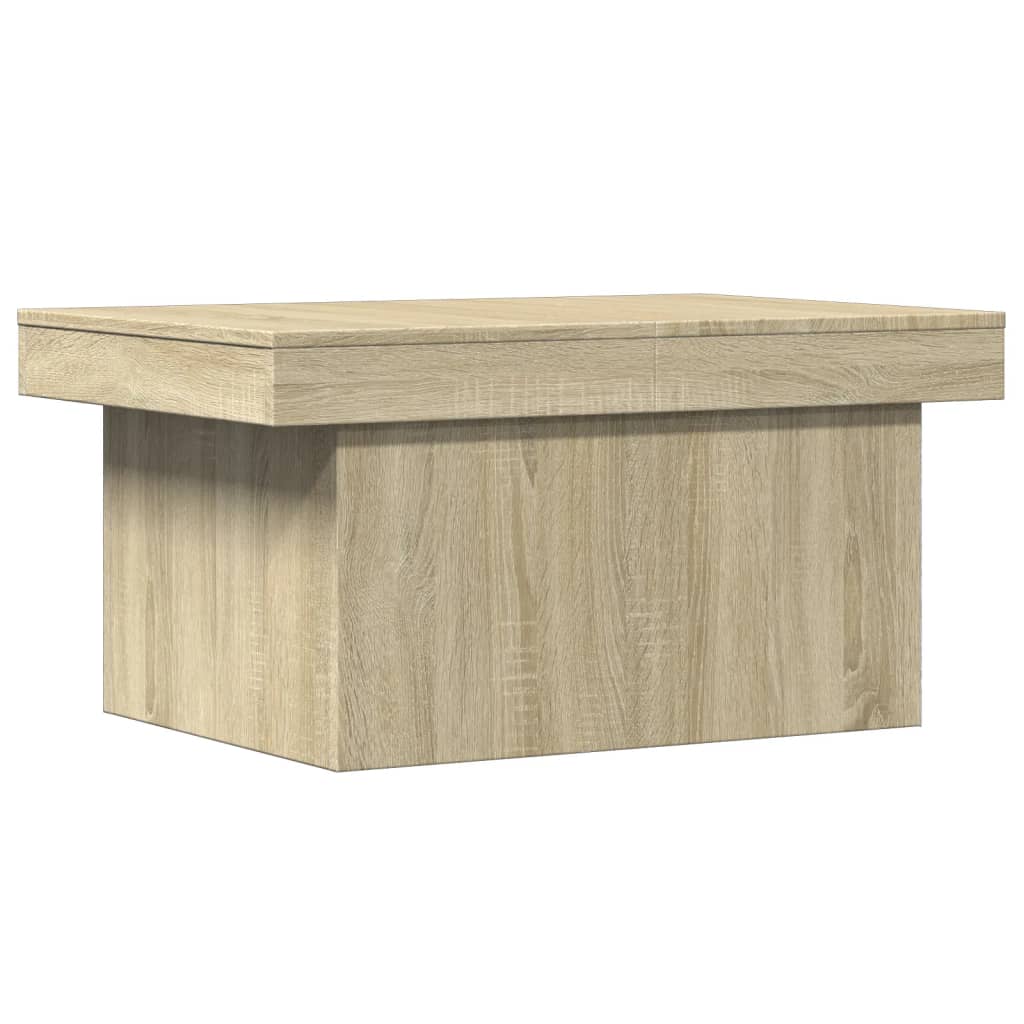 Salontafel 100x55x40 cm bewerkt hout sonoma eikenkleurig is nu te koop bij PeponiXL, paradijselijk wonen!