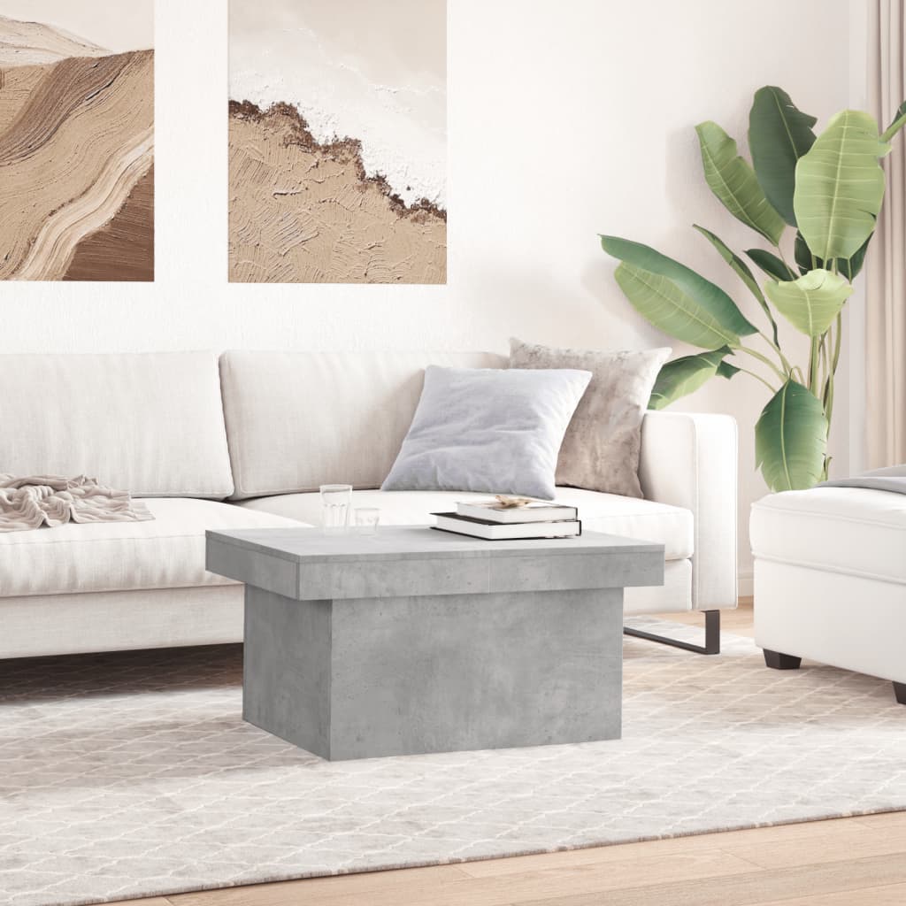 Salontafel 100x55x40 cm bewerkt hout betongrijs is nu te koop bij PeponiXL, paradijselijk wonen!