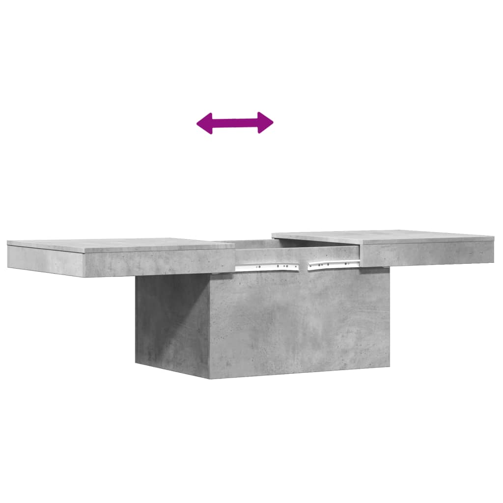 Salontafel 100x55x40 cm bewerkt hout betongrijs is nu te koop bij PeponiXL, paradijselijk wonen!