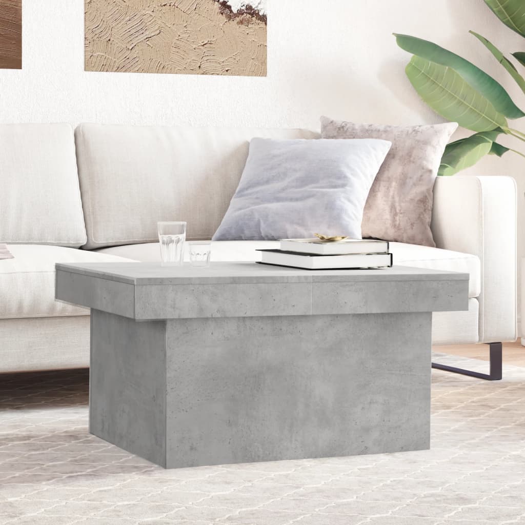 Salontafel 100x55x40 cm bewerkt hout betongrijs is nu te koop bij PeponiXL, paradijselijk wonen!