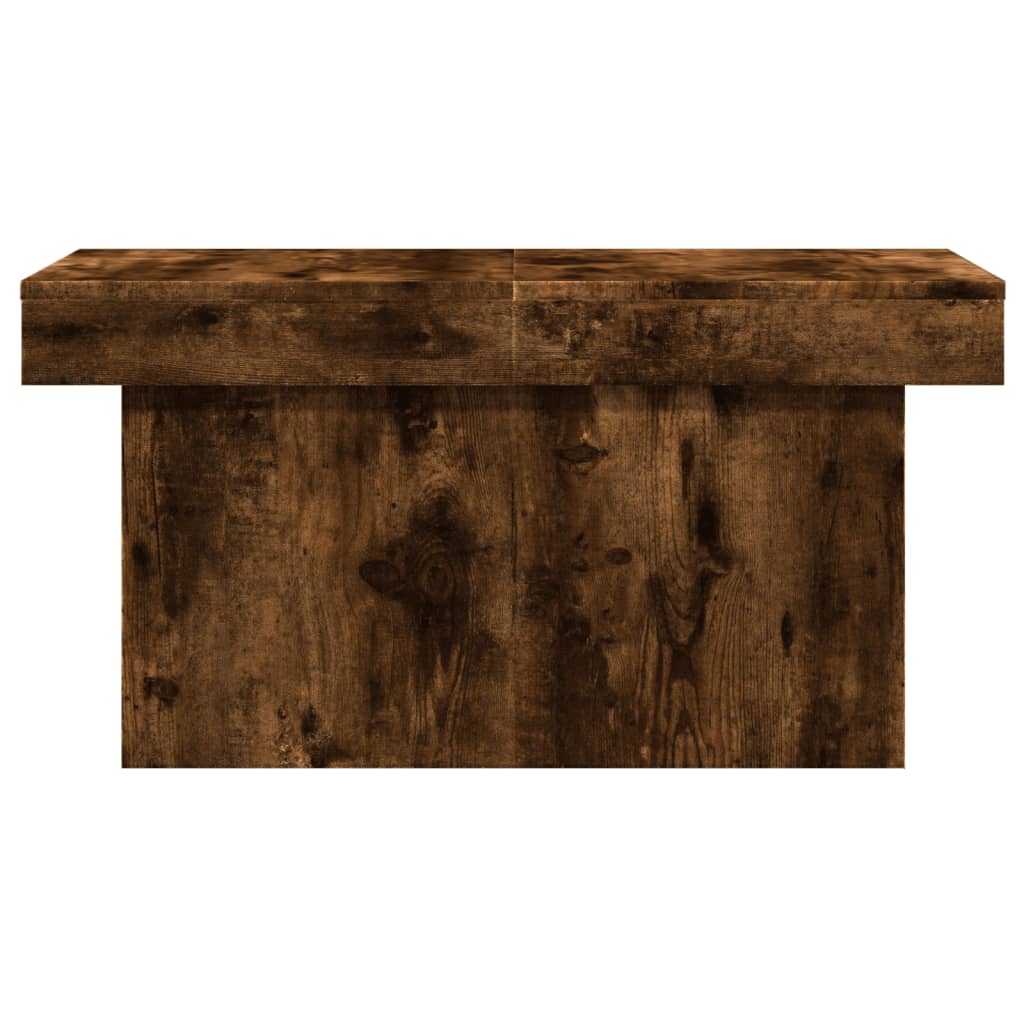 Salontafel 100x55x40 cm bewerkt hout gerookt eikenkleurig is nu te koop bij PeponiXL, paradijselijk wonen!