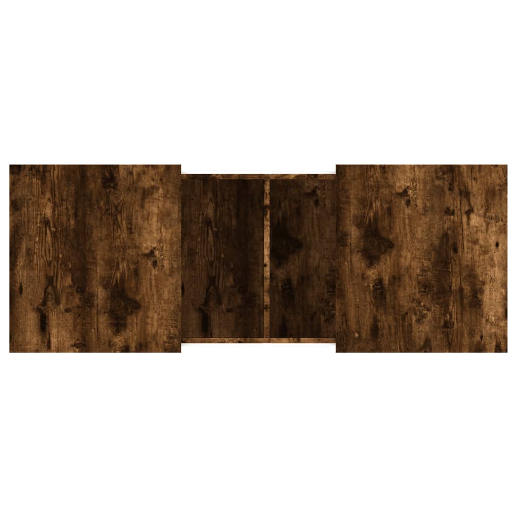 Salontafel 100x55x40 cm bewerkt hout gerookt eikenkleurig is nu te koop bij PeponiXL, paradijselijk wonen!