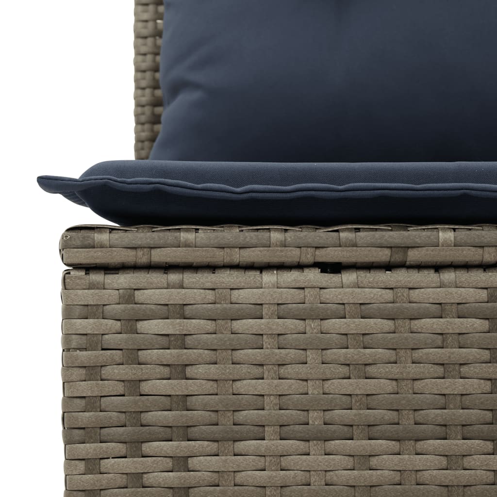 12-delige tuinbankset met kussens, grijs polyrotan is nu te koop bij PeponiXL, paradijselijk wonen!