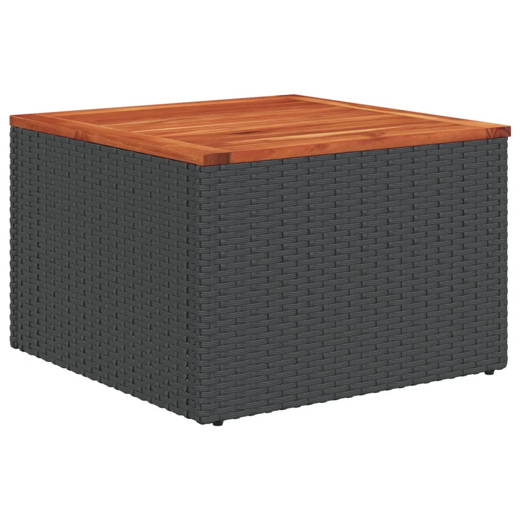 10-delige tuinbankset met kussens van zwart polyrotan is nu te koop bij PeponiXL, paradijselijk wonen!