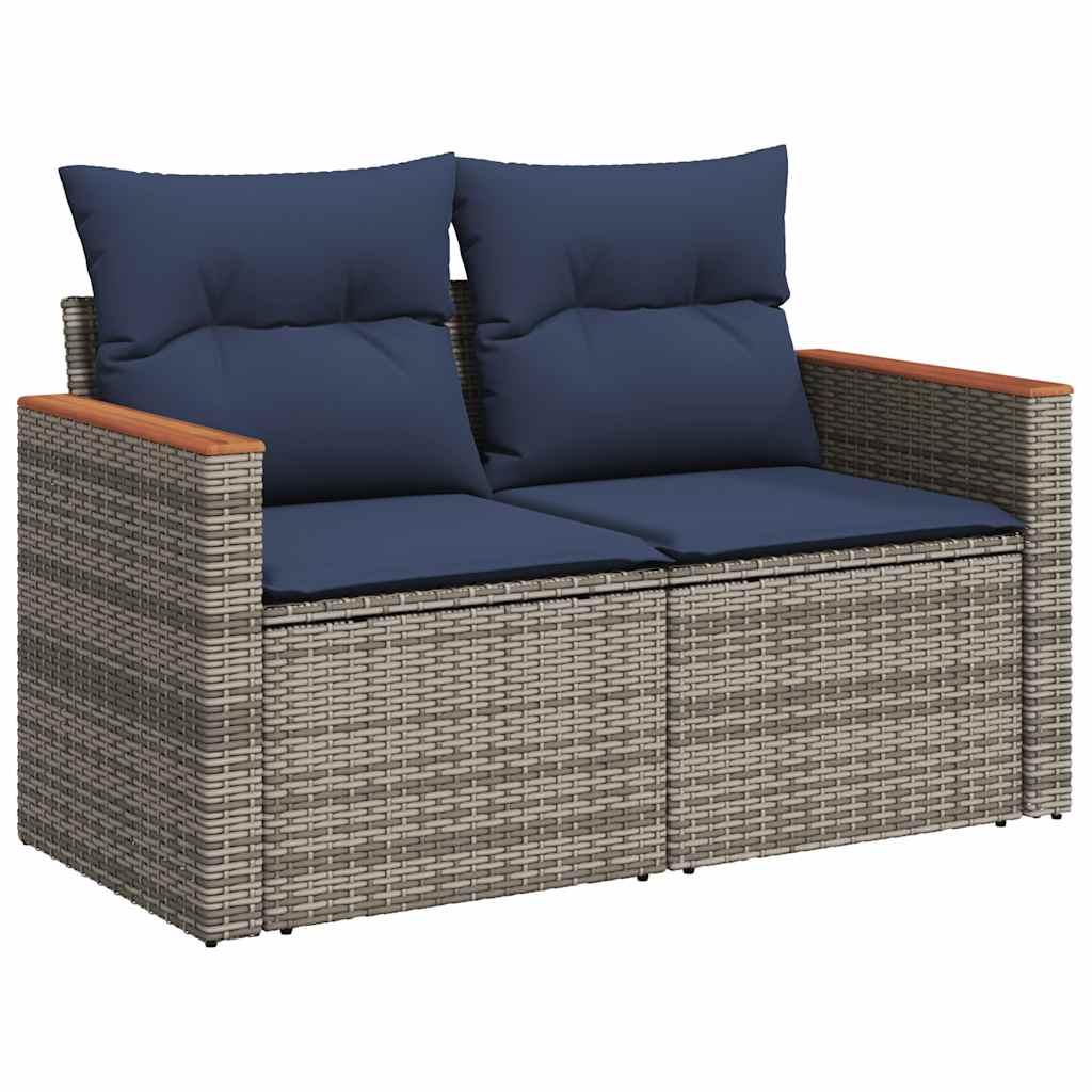 13-delige tuinbankset met kussens, grijs polyrotan is nu te koop bij PeponiXL, paradijselijk wonen!
