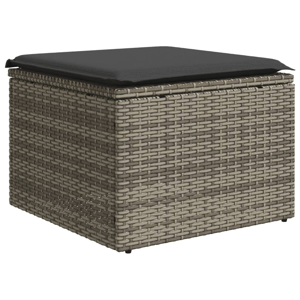 12-delige Loungeset met kussens poly rattan grijs is nu te koop bij PeponiXL, paradijselijk wonen!