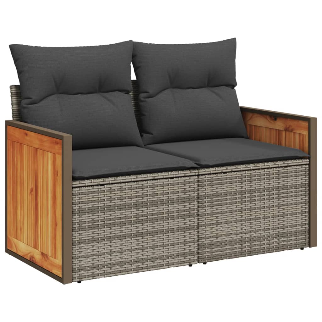 13-delige Loungeset met kussens poly rattan grijs is nu te koop bij PeponiXL, paradijselijk wonen!
