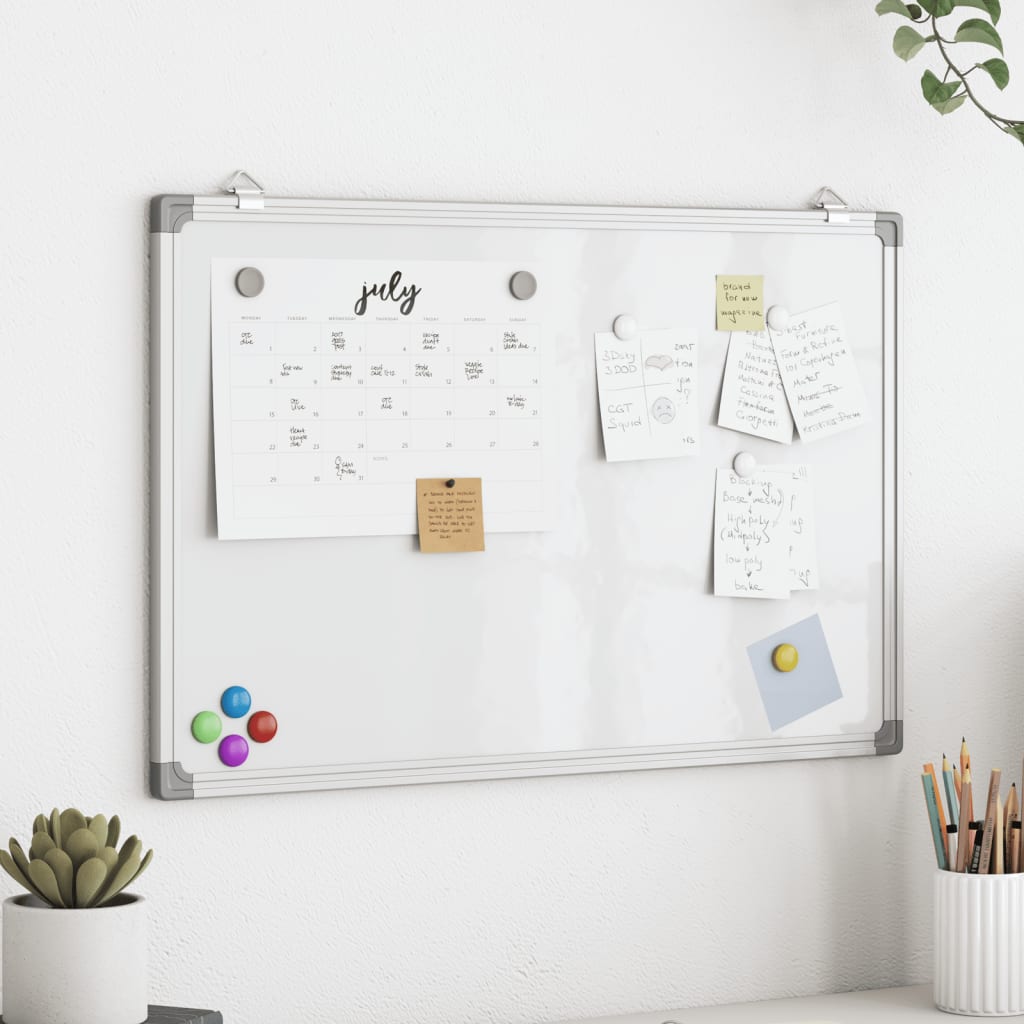 Whiteboard magnetisch 40x30x1,7 cm aluminium is nu te koop bij PeponiXL, paradijselijk wonen!