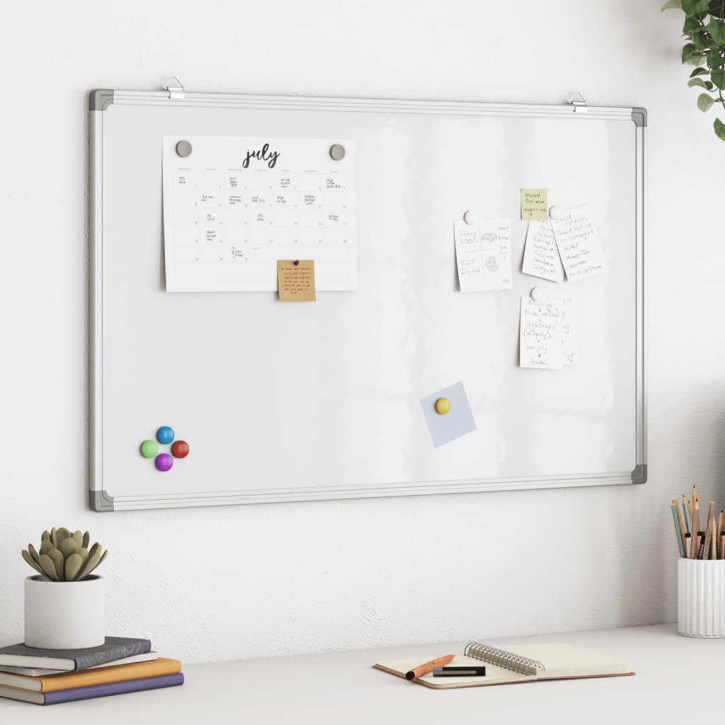 Whiteboard magnetisch 80x50x1,7 cm aluminium is nu te koop bij PeponiXL, paradijselijk wonen!