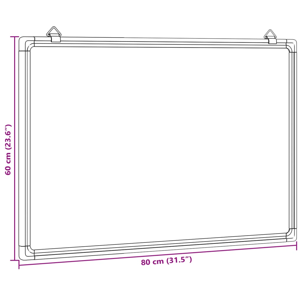 Whiteboard magnetisch 80x60x1,7 cm aluminium is nu te koop bij PeponiXL, paradijselijk wonen!