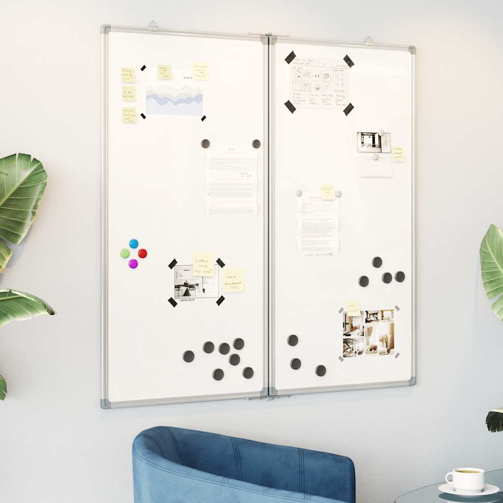 Whiteboard magnetisch inklapbaar 80x80x1,7 cm aluminium is nu te koop bij PeponiXL, paradijselijk wonen!