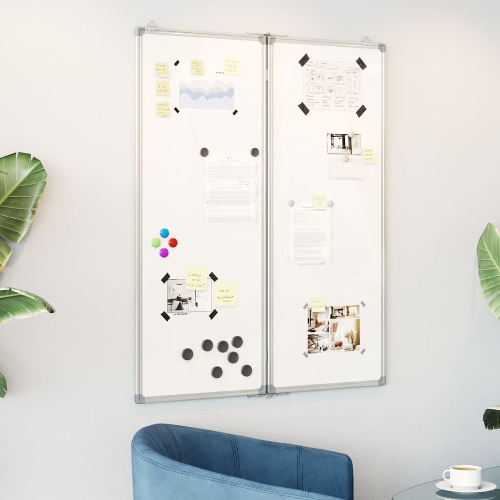 Whiteboard magnetisch inklapbaar 80x100x1,7 cm aluminium is nu te koop bij PeponiXL, paradijselijk wonen!