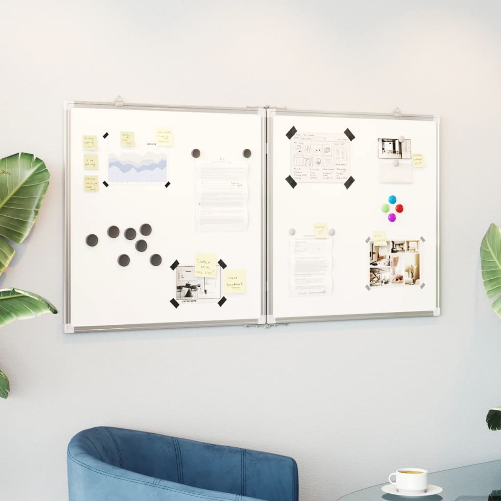 Whiteboard magnetisch inklapbaar 120x60x1,7 cm aluminium is nu te koop bij PeponiXL, paradijselijk wonen!
