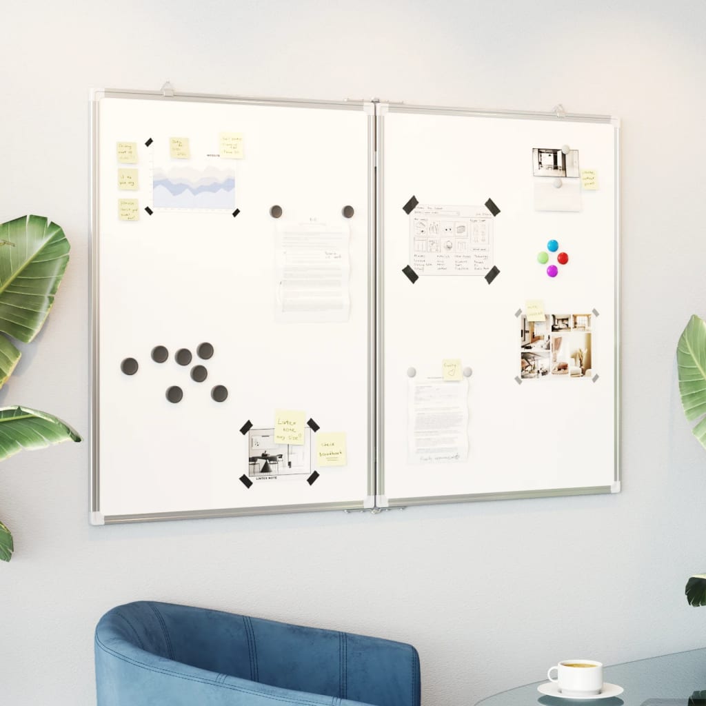Whiteboard magnetisch inklapbaar 120x80x1,7 cm aluminium is nu te koop bij PeponiXL, paradijselijk wonen!