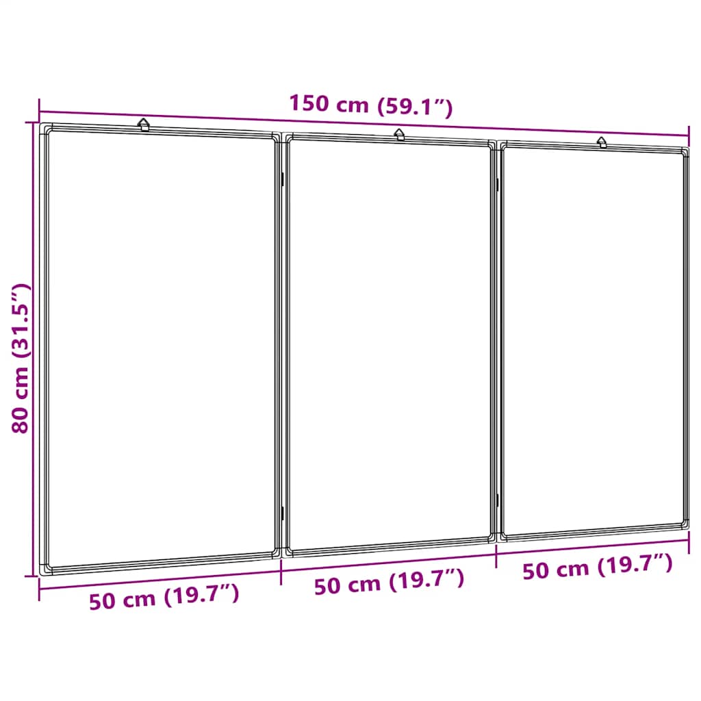 Whiteboard magnetisch inklapbaar 150x80x1,7 cm aluminium is nu te koop bij PeponiXL, paradijselijk wonen!