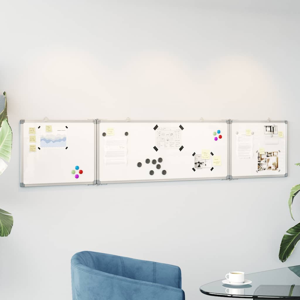 Whiteboard magnetisch inklapbaar 200x40x1,7 cm aluminium is nu te koop bij PeponiXL, paradijselijk wonen!