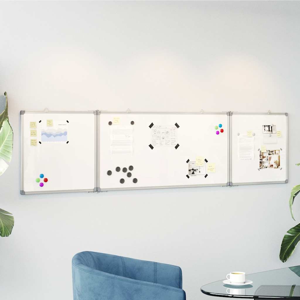 Whiteboard magnetisch inklapbaar 200x50x1,7 cm aluminium is nu te koop bij PeponiXL, paradijselijk wonen!