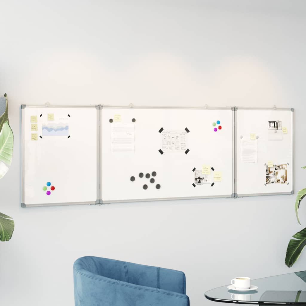 Whiteboard magnetisch inklapbaar 160x60x1,7 cm aluminium is nu te koop bij PeponiXL, paradijselijk wonen!