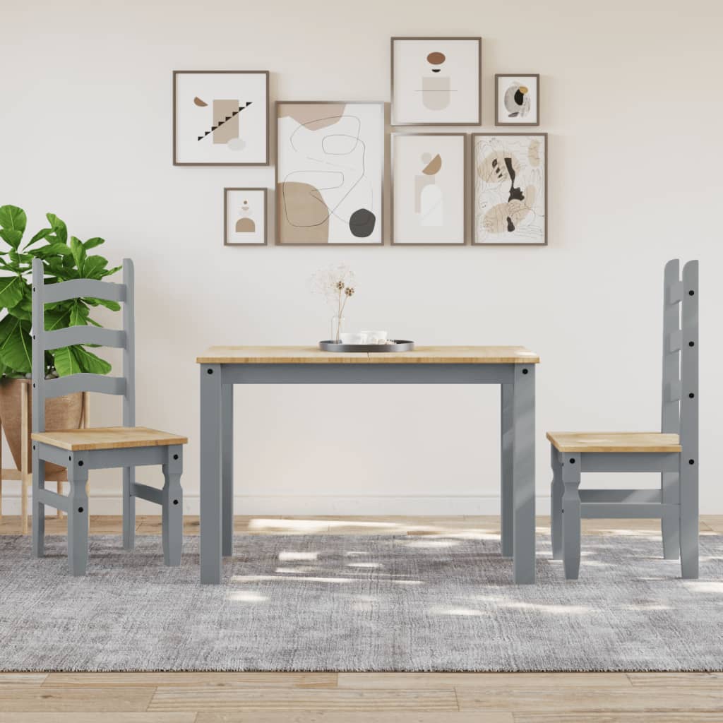 Eettafel PANAMA 112x60x75 cm massief grenenhout grijs is nu te koop bij PeponiXL, paradijselijk wonen!