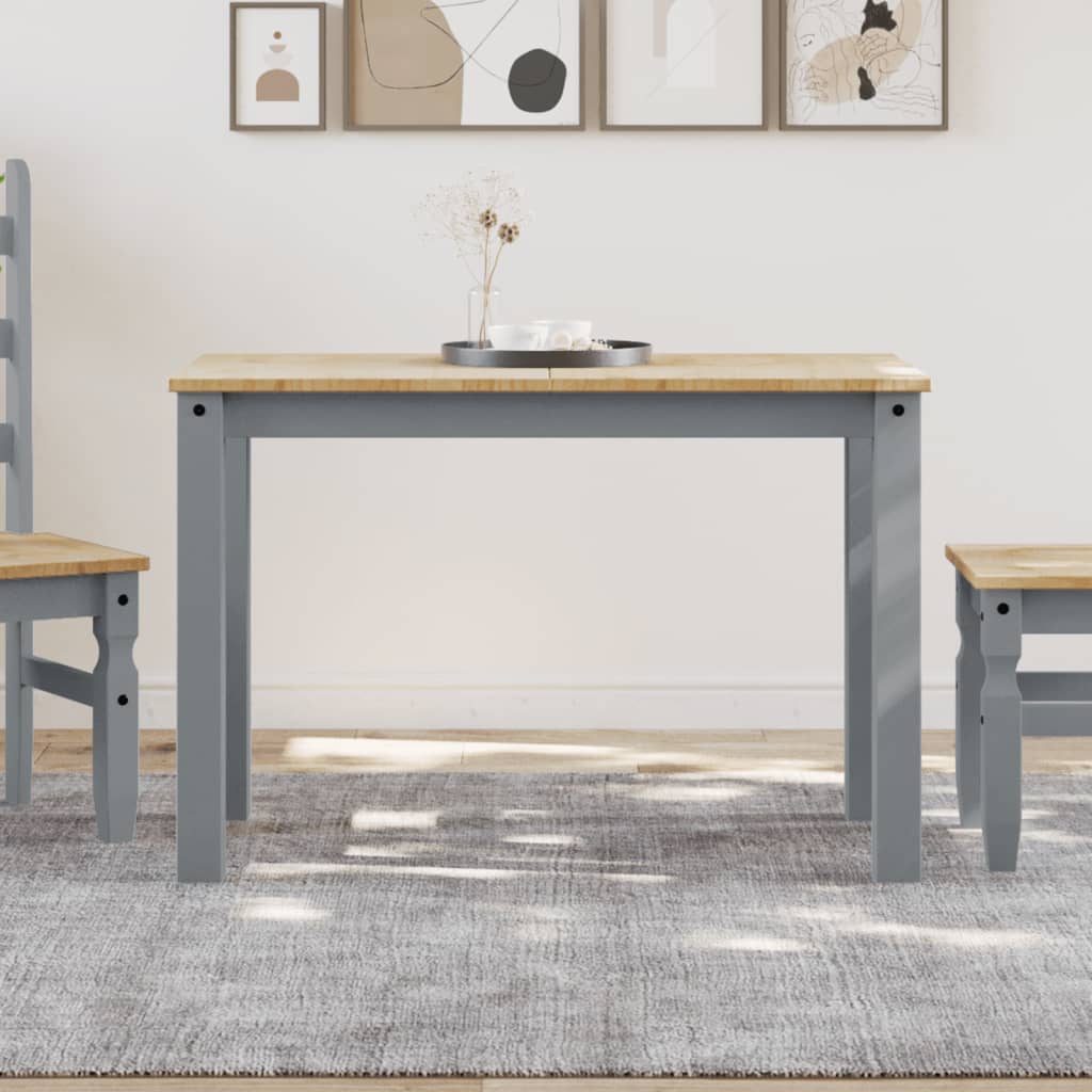 Eettafel PANAMA 112x60x75 cm massief grenenhout grijs is nu te koop bij PeponiXL, paradijselijk wonen!