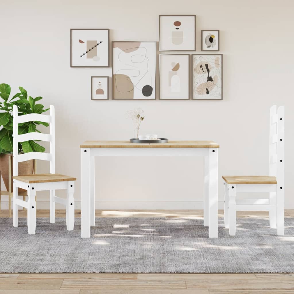 Eettafel PANAMA 112x60x75 cm massief grenenhout wit is nu te koop bij PeponiXL, paradijselijk wonen!