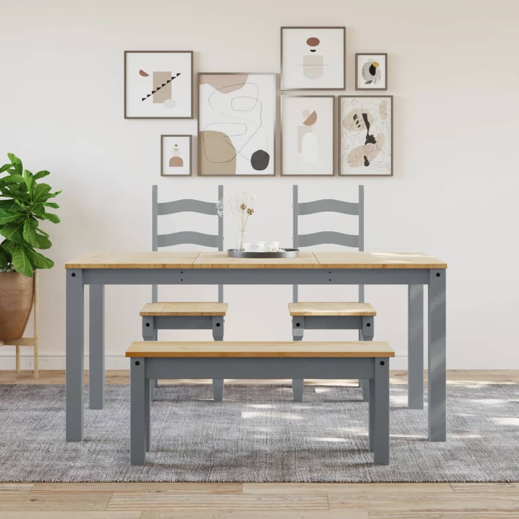 Eettafel PANAMA 160x80x75 cm massief grenenhout grijs is nu te koop bij PeponiXL, paradijselijk wonen!
