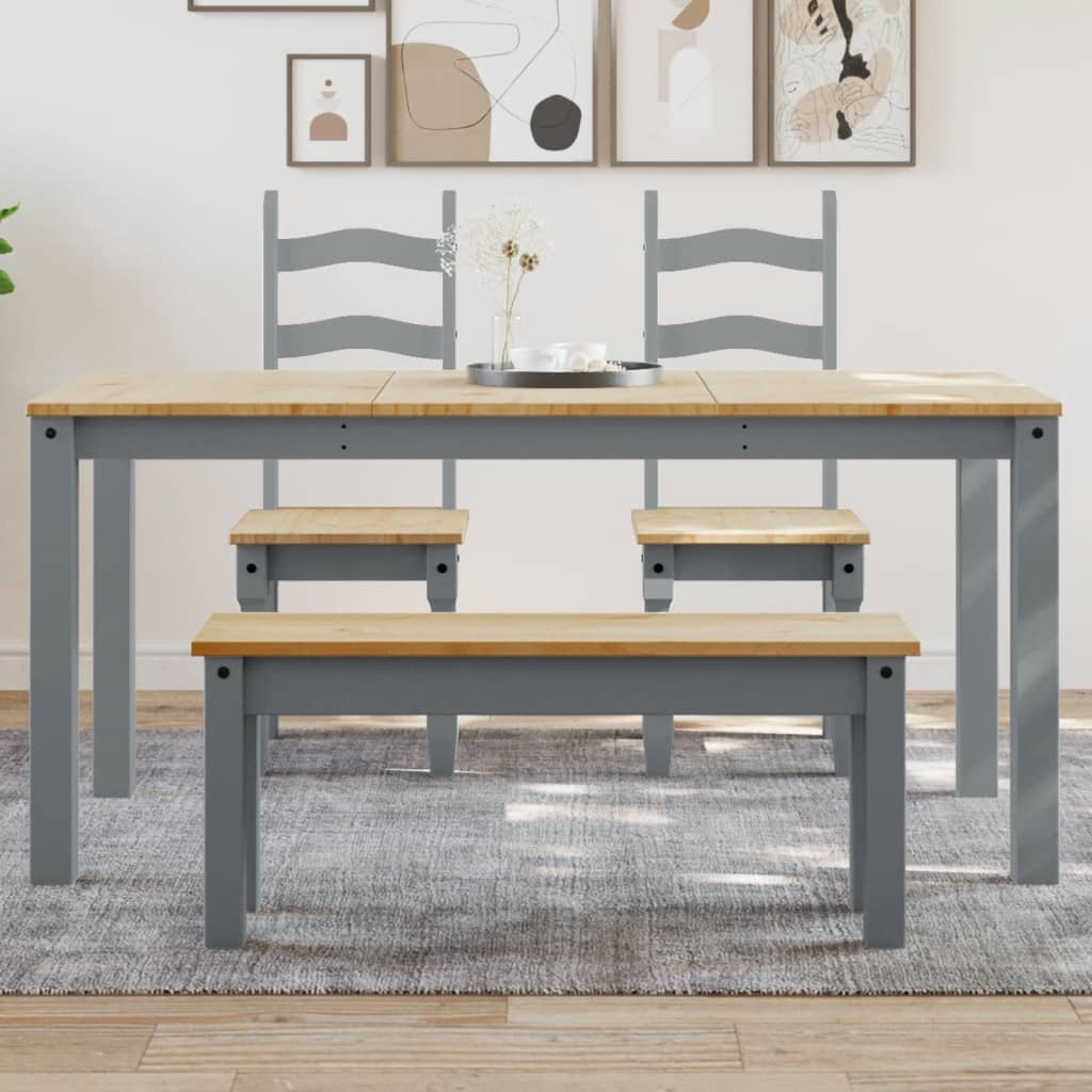 Eettafel PANAMA 160x80x75 cm massief grenenhout grijs is nu te koop bij PeponiXL, paradijselijk wonen!