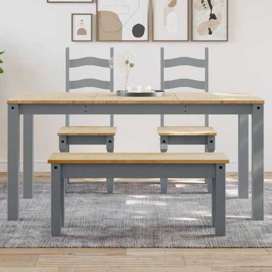 Eettafel PANAMA 160x80x75 cm massief grenenhout grijs is nu te koop bij PeponiXL, paradijselijk wonen!
