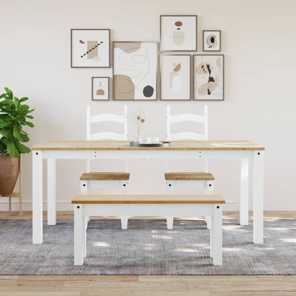 Eettafel PANAMA 180x90x75 cm massief grenenhout wit is nu te koop bij PeponiXL, paradijselijk wonen!