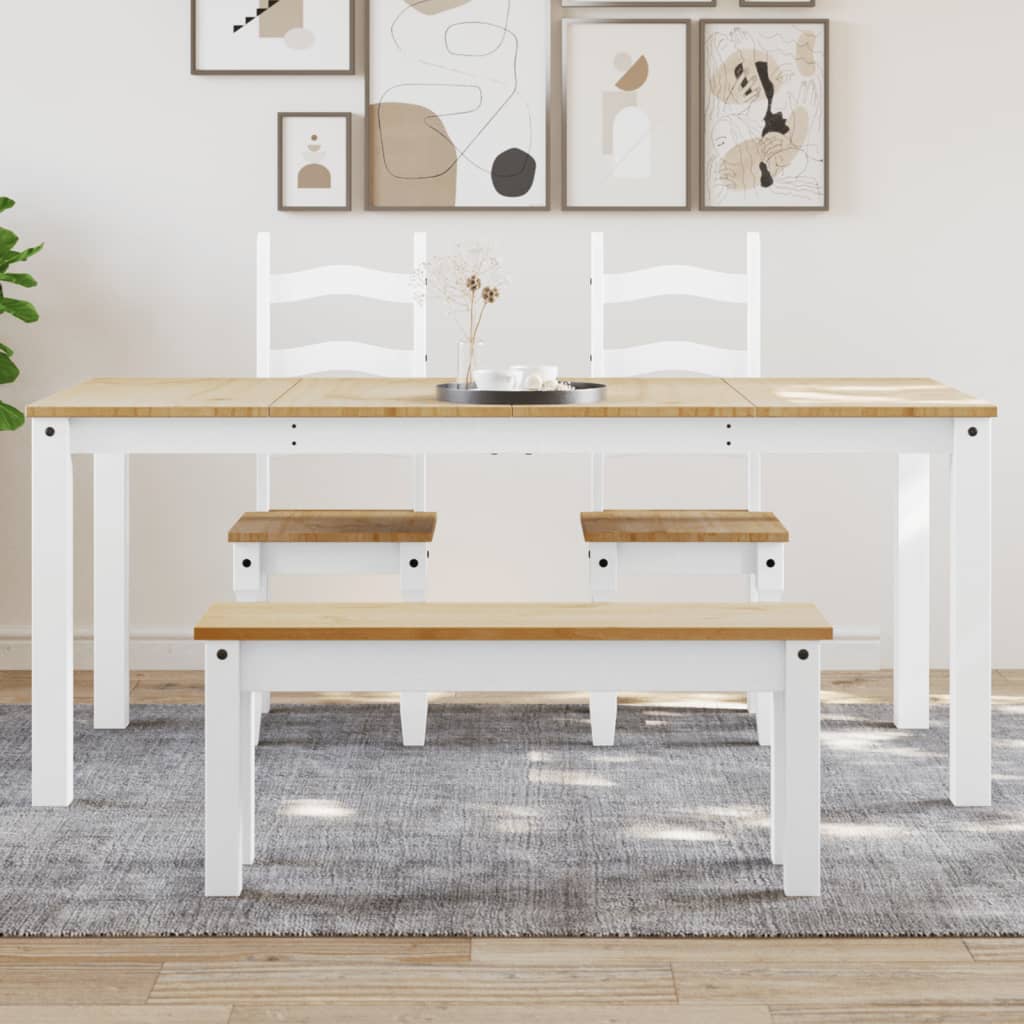Eettafel PANAMA 180x90x75 cm massief grenenhout wit is nu te koop bij PeponiXL, paradijselijk wonen!