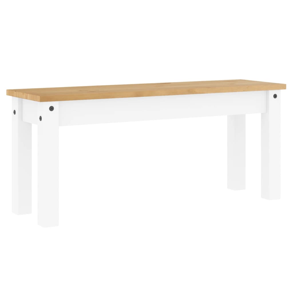 Eetkamerbank PANAMA 105x30x45 cm massief grenenhout wit is nu te koop bij PeponiXL, paradijselijk wonen!