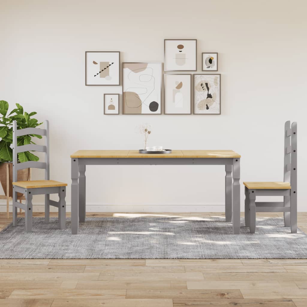 Eettafel Corona 160x80x75 cm massief grenenhout grijs is nu te koop bij PeponiXL, paradijselijk wonen!