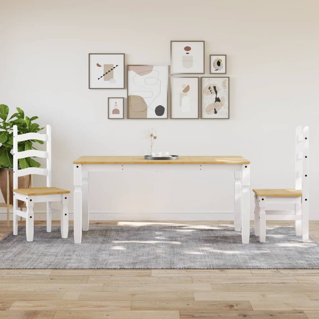 Eettafel Corona 160x80x75 cm massief grenenhout wit is nu te koop bij PeponiXL, paradijselijk wonen!