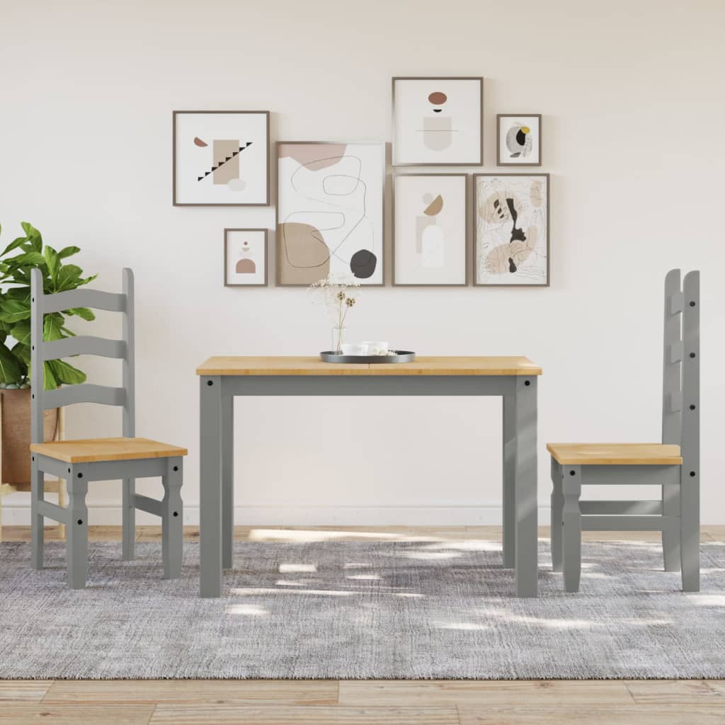 Eetkamerstoelen 2 st Corona 42x47x107 cm grenenhout grijs is nu te koop bij PeponiXL, paradijselijk wonen!