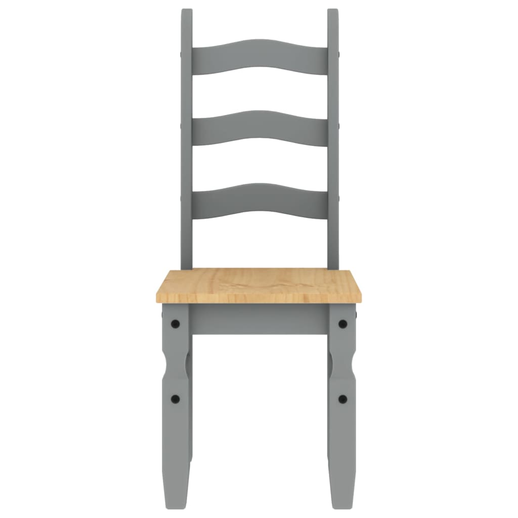 Eetkamerstoelen 2 st Corona 42x47x107 cm grenenhout grijs is nu te koop bij PeponiXL, paradijselijk wonen!