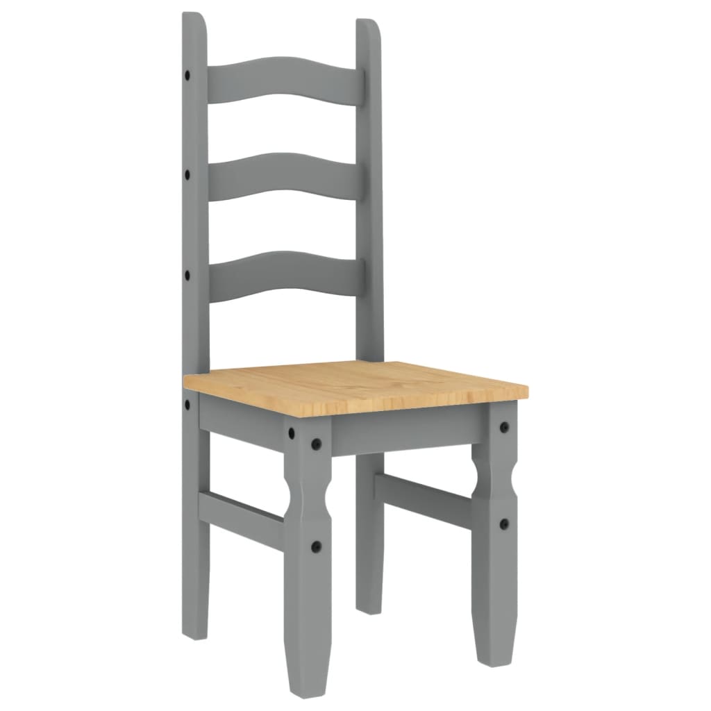 Eetkamerstoelen 2 st Corona 42x47x107 cm grenenhout grijs is nu te koop bij PeponiXL, paradijselijk wonen!