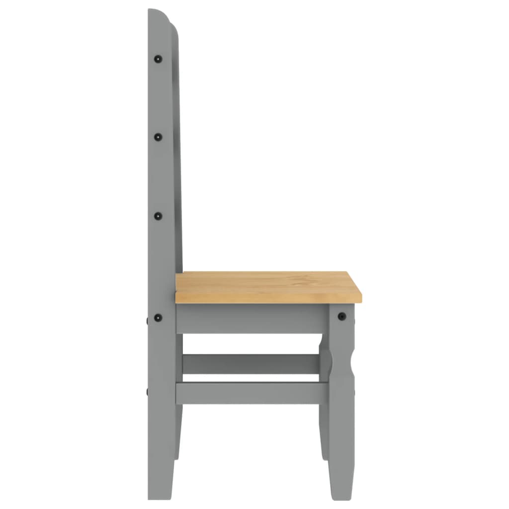 Eetkamerstoelen 2 st Corona 42x47x107 cm grenenhout grijs is nu te koop bij PeponiXL, paradijselijk wonen!