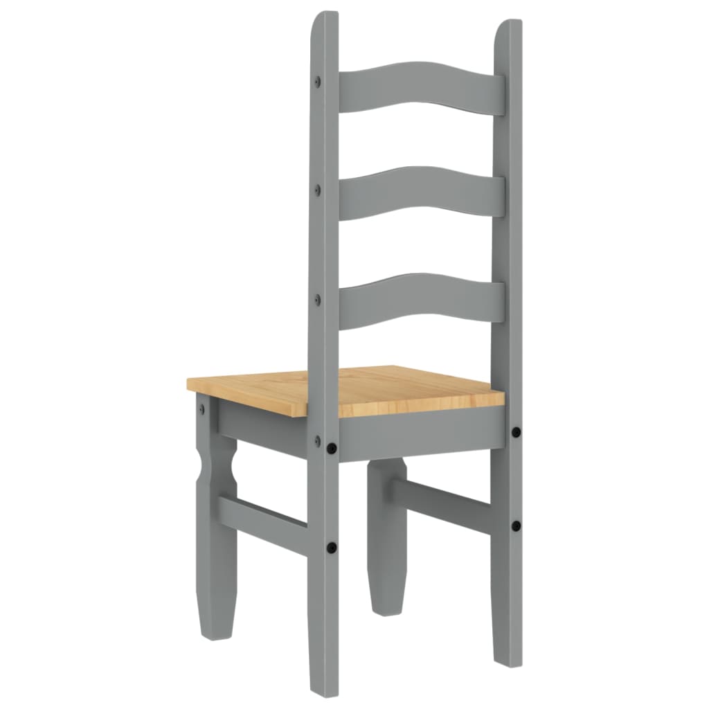 Eetkamerstoelen 2 st Corona 42x47x107 cm grenenhout grijs is nu te koop bij PeponiXL, paradijselijk wonen!
