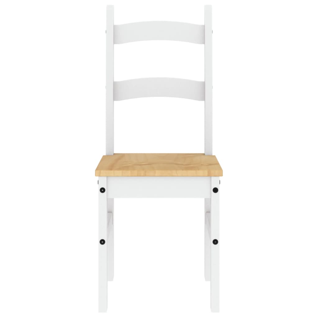 Eetkamerstoelen 2 st 40x46x99 cm massief grenenhout wit is nu te koop bij PeponiXL, paradijselijk wonen!