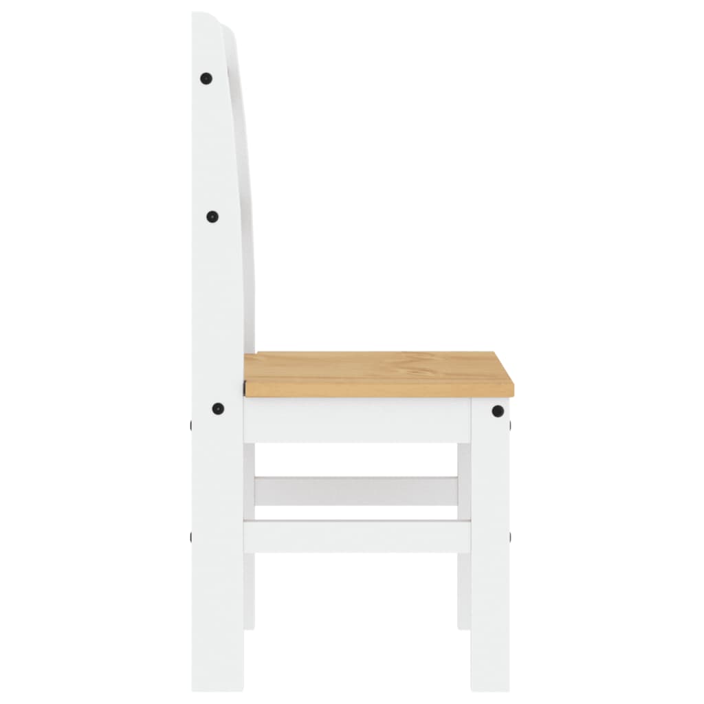 Eetkamerstoelen 2 st 40x46x99 cm massief grenenhout wit is nu te koop bij PeponiXL, paradijselijk wonen!