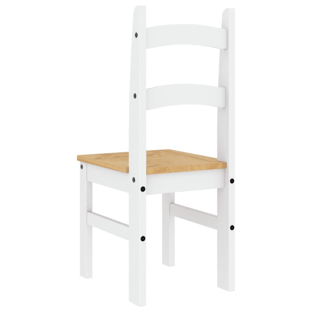 Eetkamerstoelen 2 st 40x46x99 cm massief grenenhout wit is nu te koop bij PeponiXL, paradijselijk wonen!