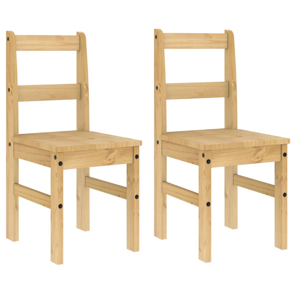 Eetkamerstoelen 2 st PANAMA 40x46x90 cm grenenhout is nu te koop bij PeponiXL, paradijselijk wonen!