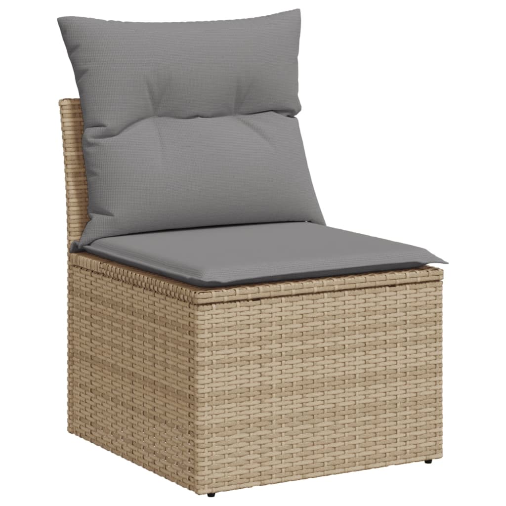 5-delige Loungeset met kussens poly rattan beige is nu te koop bij PeponiXL, paradijselijk wonen!