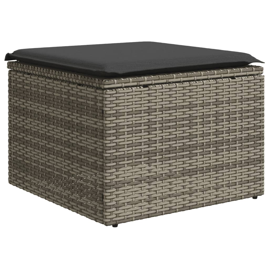 6-delige Loungeset met kussens poly rattan grijs is nu te koop bij PeponiXL, paradijselijk wonen!