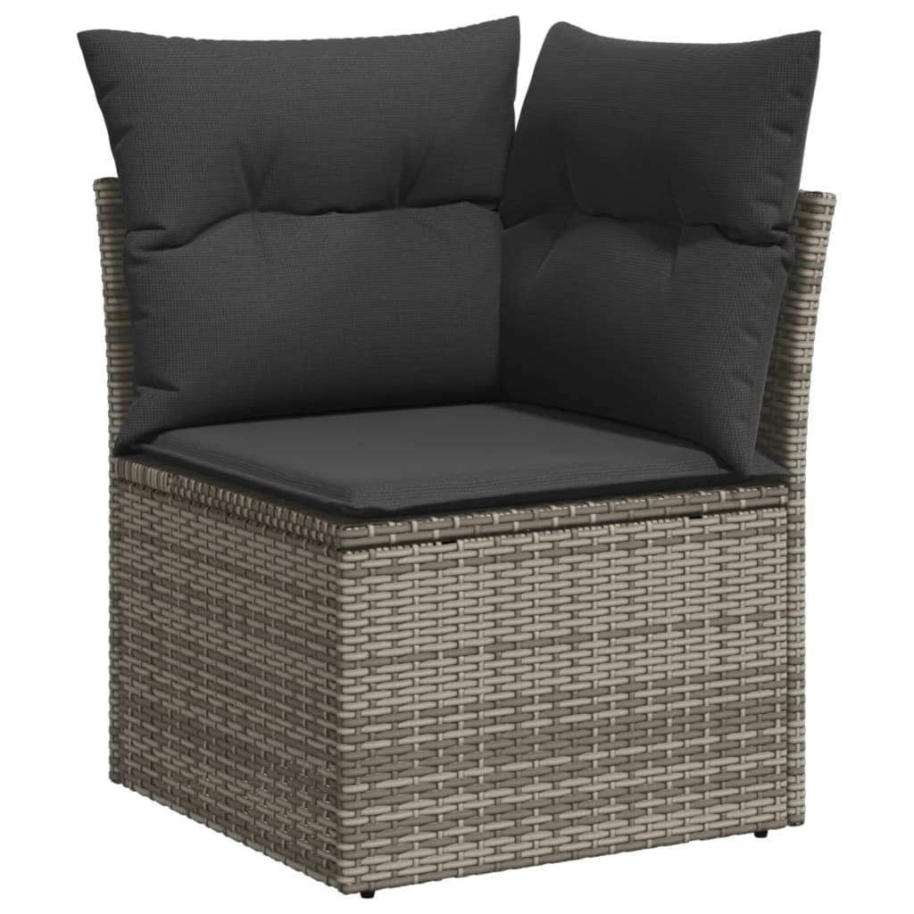 6-delige Loungeset met kussens poly rattan grijs is nu te koop bij PeponiXL, paradijselijk wonen!